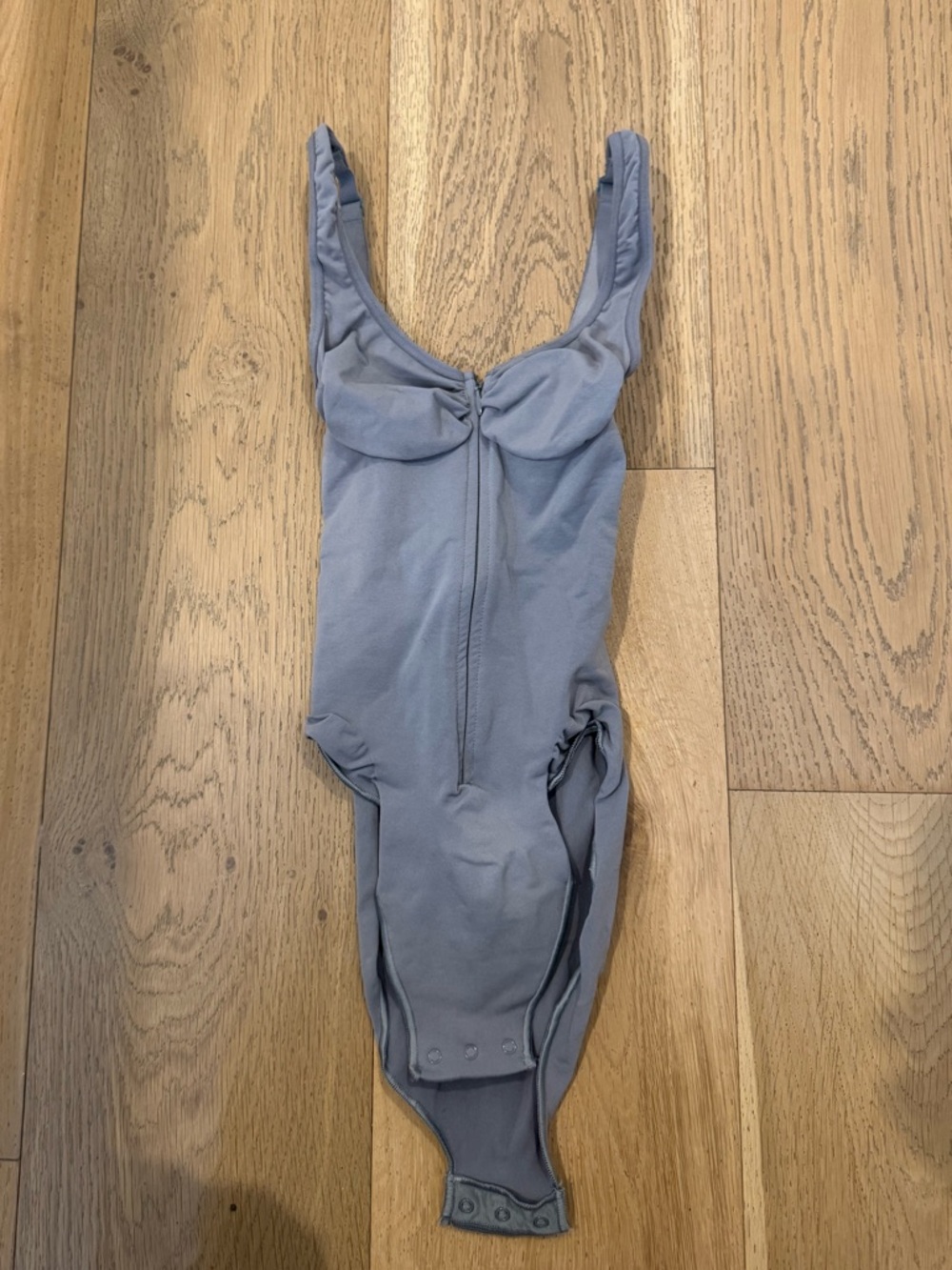 SKIMS Gray Sculpting Bodysuit Zip Front Size S